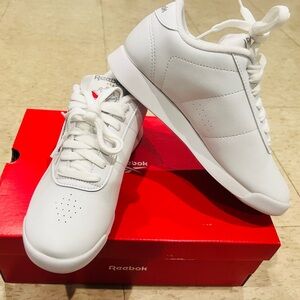 Reebok Classic Princess White Sneakers Size 5.5, wide, but runs small narrow